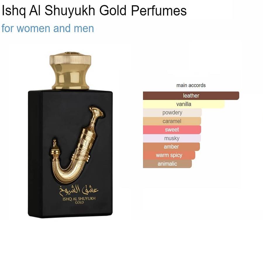 Ishq Al Shuyukh Gold With 3ml Free Perfume Spray - Unisex - EDP 100ml