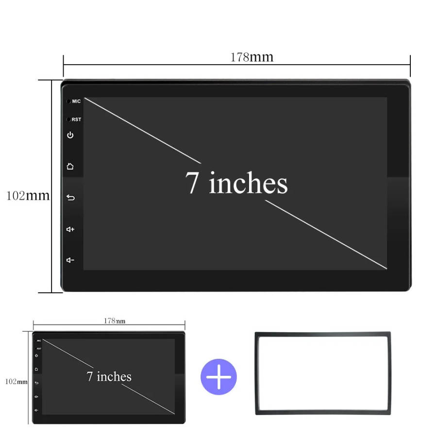 2 Din Android 8.1 Car Radio multimedia Player Universal GPS Navigation Bluetooth WiFi 2din