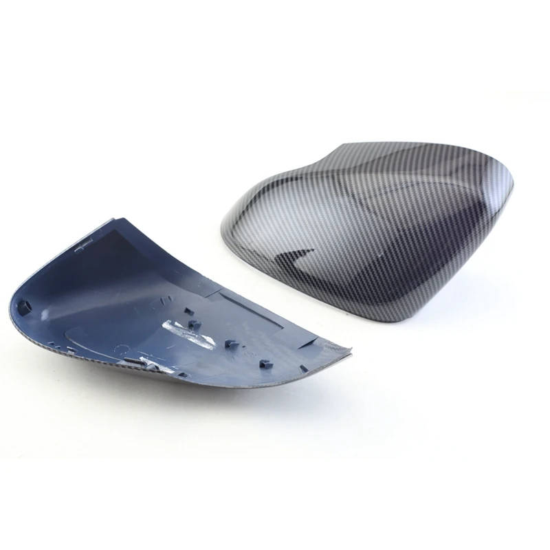Pair Left & Right Carbon Fiber Side Rearview Mirror Cover Cap for Volvo C30 S60 S80 S40 V50 V70