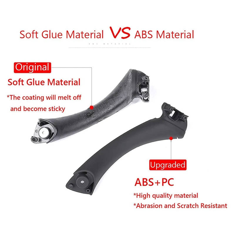 Right Side Inner Door Panel Handle Pull Outer Trim Cover for -BMW E90 3-Series 2004-2012