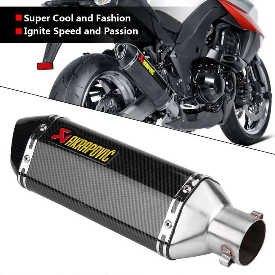Akrapovic 470mm Universal Carbon Fiber Color Motorcycle Scooter Modified Muffler