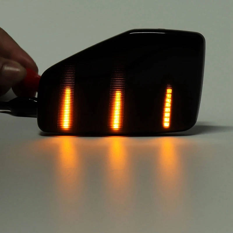 Smoked Dynamic LED Front Fender Side Marker Lights for Hummer H3 2005-2010 H3T 2009-2010