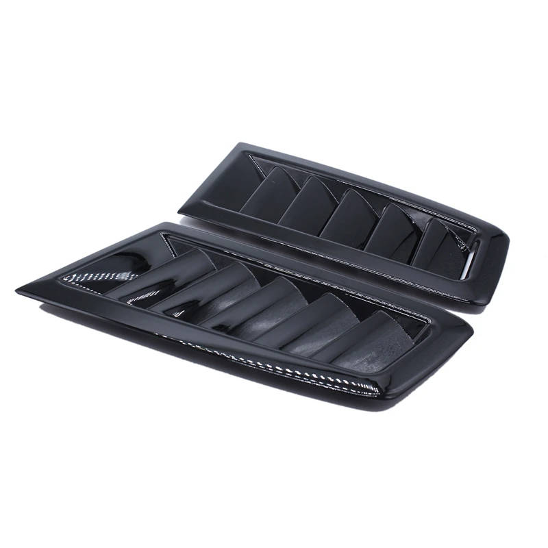 2Pcs Car Front Engine Hood Bonnet Vents Hood Air Outlet Louvers Spoiler Trim for Ford