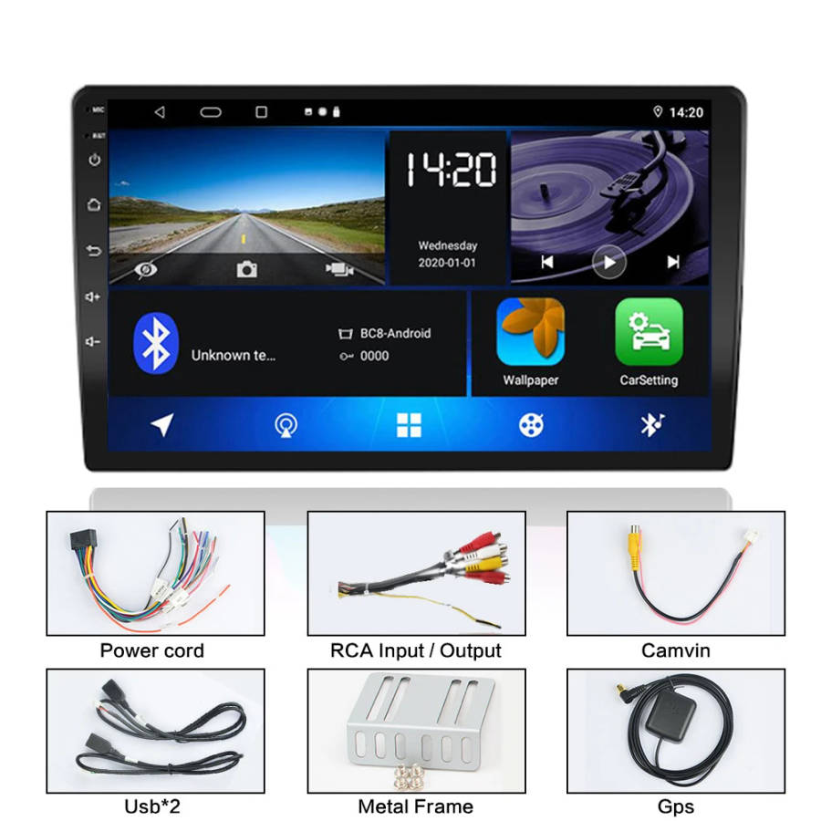 2 Din Car Radio Android 10 Ram 2G RDS DSP For Toyota Lada BMW AM GPS Navigation
