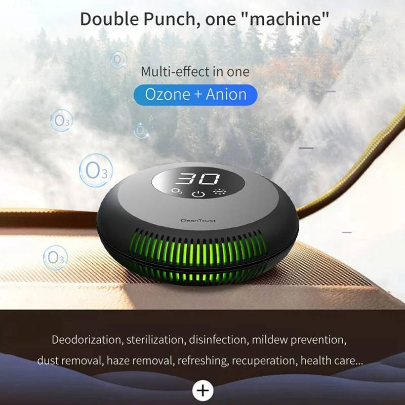 Car Ionizer Air Purifier Air Freshener PM2.5 Dust Smoke Cleaner for Home/Car/Office/Taxi