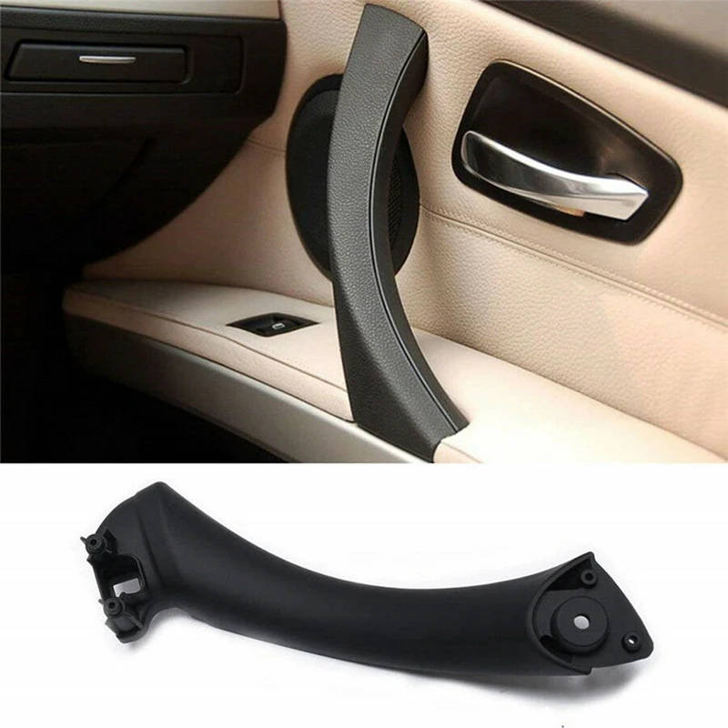 For -BMW E90 328I 2007-2012 Black Right Side Inner Door Panel Handle Pull Trim Cover