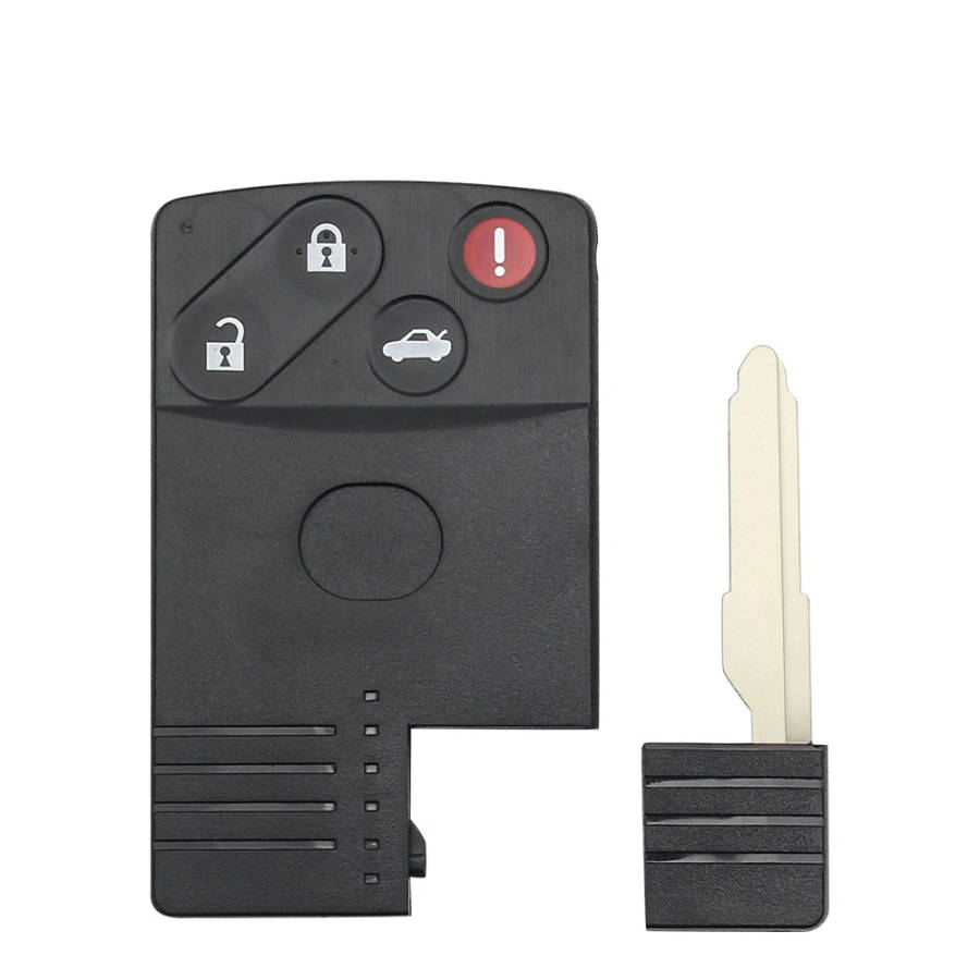 4 Buttons For Mazda 5 6 CX-7 CX-9 RX8 Miata MX5 2004-09 Replacement Smart Card Remote Key Shell