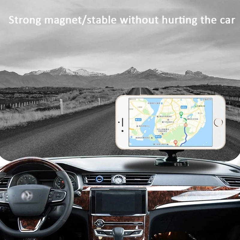 Magnetic Lazy Car Mobile Phone Bracket Metal Magnetic Latte Platform