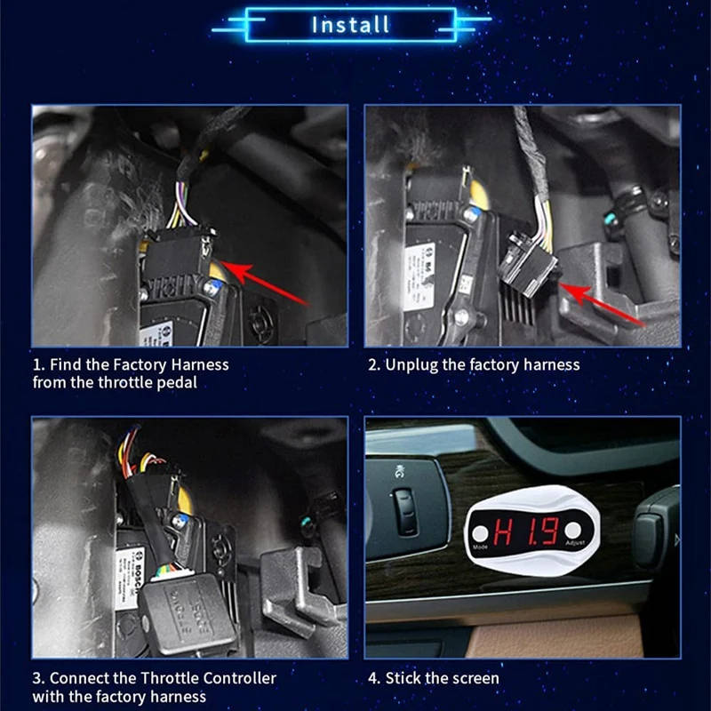 Throttle Controller 10-Mode Electronic Throttle Response Controller for MASERATI CHRYSLER DODGE JEEP