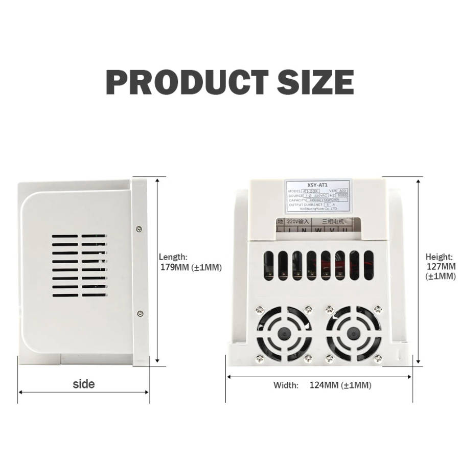 1.5KW 220V Single-phase Input Three-phase Output Inverter AT1-1500X