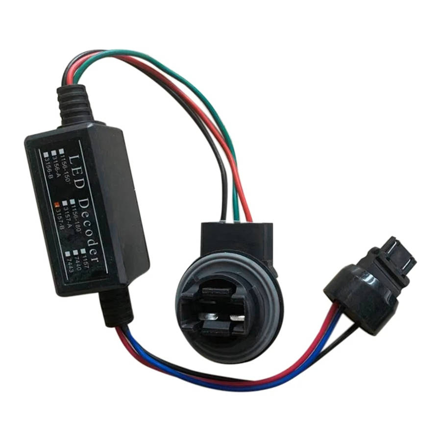2PCS 3157 3157-B Car LED Headlight Decoder Resistor Harness Anti-Flicker Decoder Failure Decoder