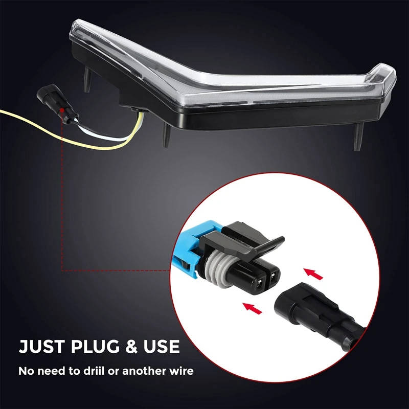 Motorcycle Front Driver Signature Light Turn Signal Light for Polaris RZR XP Turbo 4 Turbo Xp 1000 4