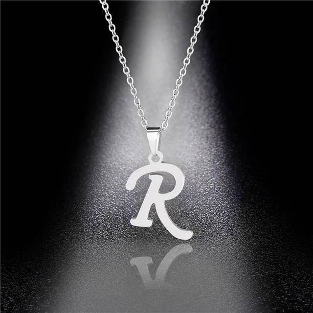 Genuine Letter ` R ` Pendant ONLY -  Stainless Steel  - DO NOT FADE
