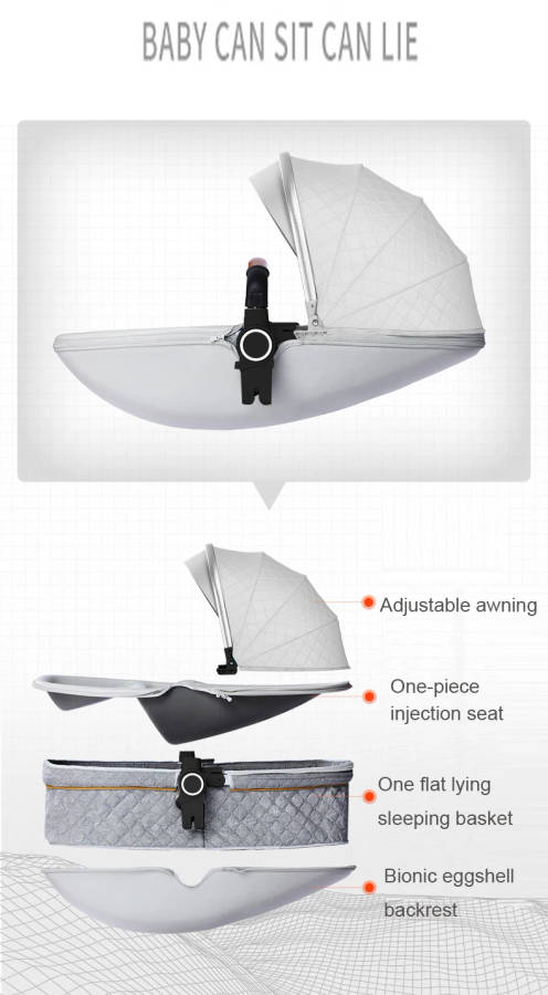 Baby Stroller High Landscape Carriage 2020 New 2 In 1 Infant Travel Pram Baby Carriage Portable Cart