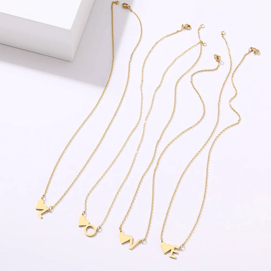 GENUINE Initial Letter ` E ` Name Choker Stainless Steel Necklace - DO NOT FADE