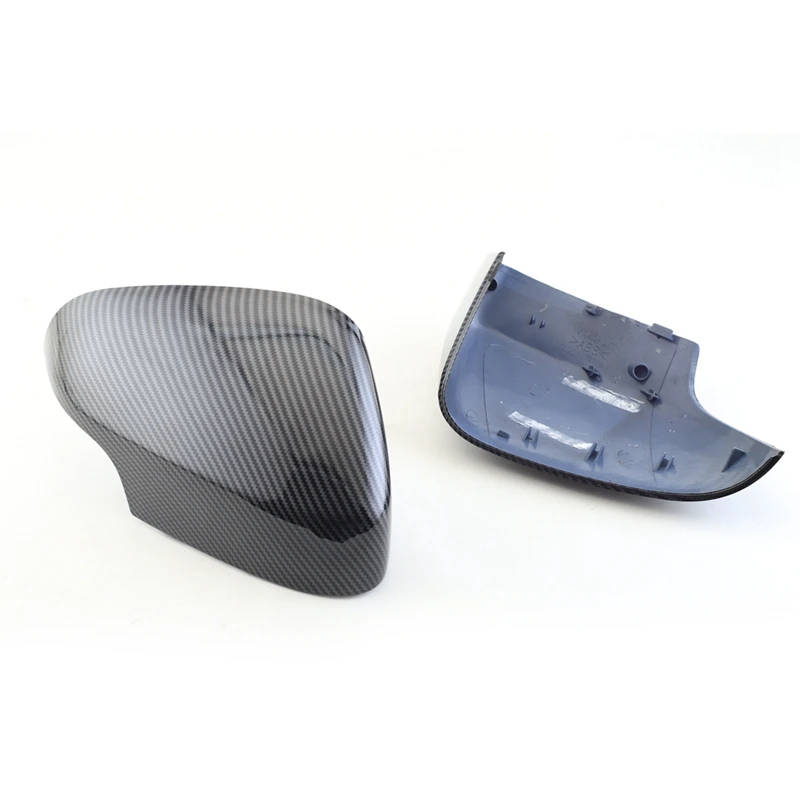 Pair Left & Right Carbon Fiber Side Rearview Mirror Cover Cap for Volvo C30 S60 S80 S40 V50 V70