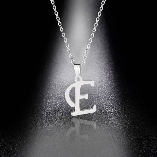 Genuine Letter " E " Pendant ONLY -  Stainless Steel  - DO NOT FADE