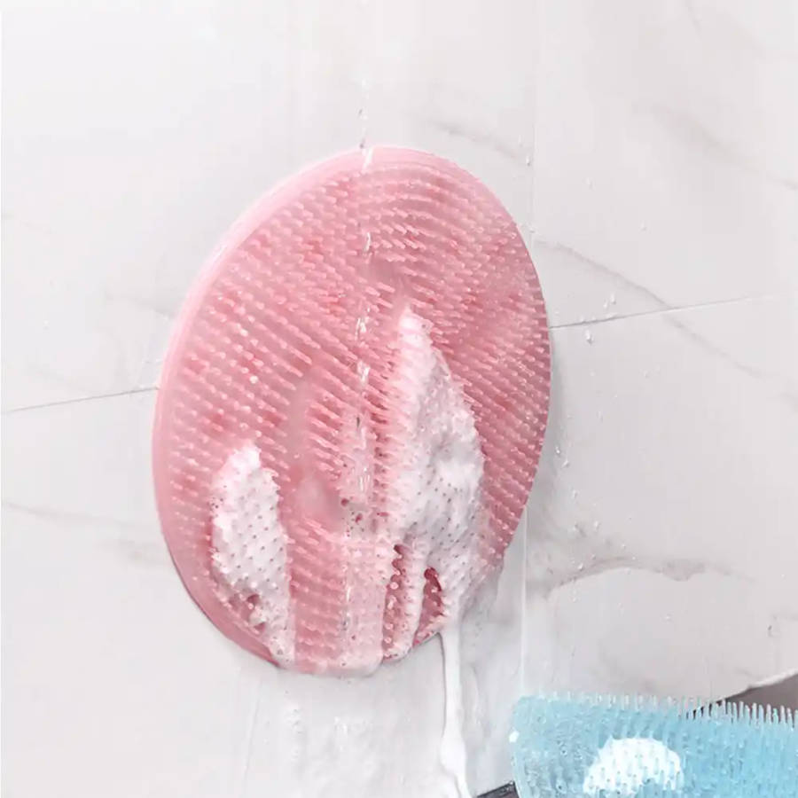 31cm Round Silicone Bath Massage Cushion Brush For Lazy Wash Feet Clean Dead Skin Bathroom Artifact Back Cushion Shower Foot