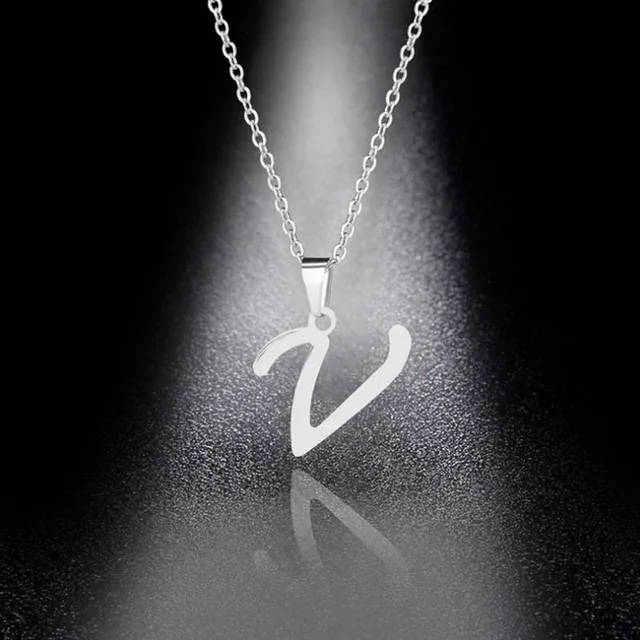 Genuine Letter "V" Pendant ONLY -  Stainless Steel  - DO NOT FADE
