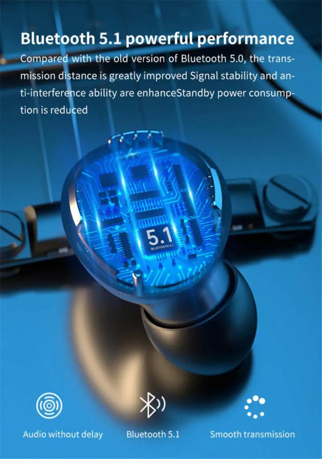 Bluetooth earphone with flashligh