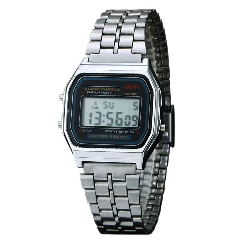 Mens Stainless Steel Digital Watch.
