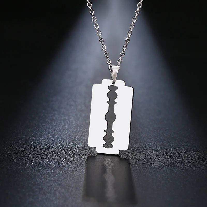 Retail Price R 850 / Genuine Stainless Steel Blade Necklace Silver Color