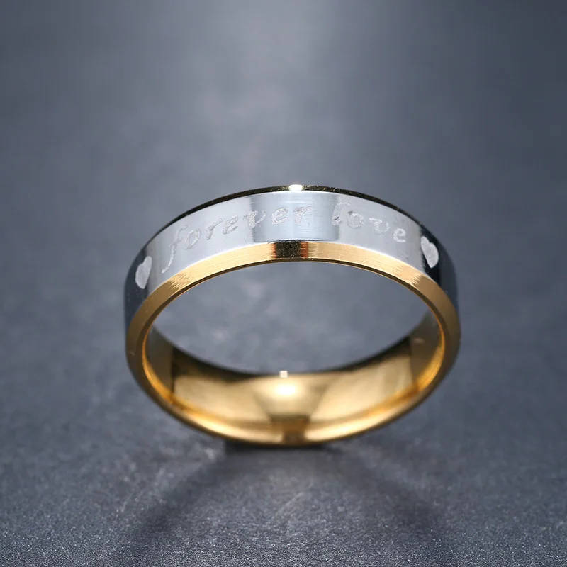 GENUINE STAINLESS STEEL Ring Forever Love Size 10 - DO NOT FADE
