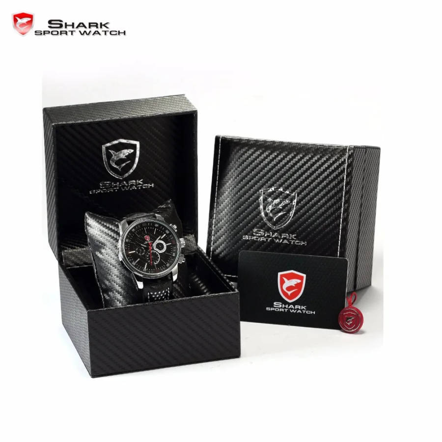 SHARK PACIFIC RACER CHRONO WATCH SILVER/BLACK TRIM WATCH  W/ BOX, PAPERS, LOADED!!