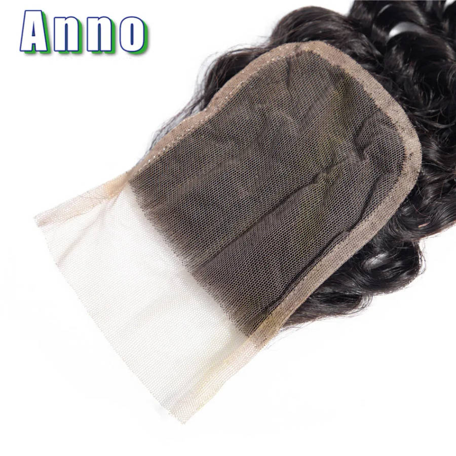 Annowig Peruvian Deep Wave Bundles With Closure (12, 14, 14 with 10 closure)