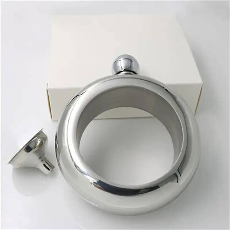 Stainless Steel Bangle flask Bracelet Hip Flask Portable Round Elegant Wine Mixed Bottle 3.5 oz Whiskey Alcohol Drinkware Flasks