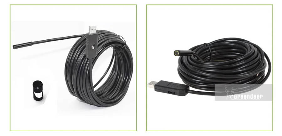 E0710M-7mm 10m Endoscope USB Camera Inspection Waterproof Borescope Camera 6Led-P1