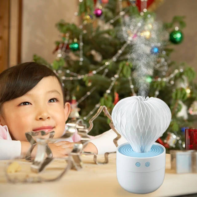 Mini Air Diffuser Mini Ball Cactus Night Light Humidifiers 7 Color Changing Night Light