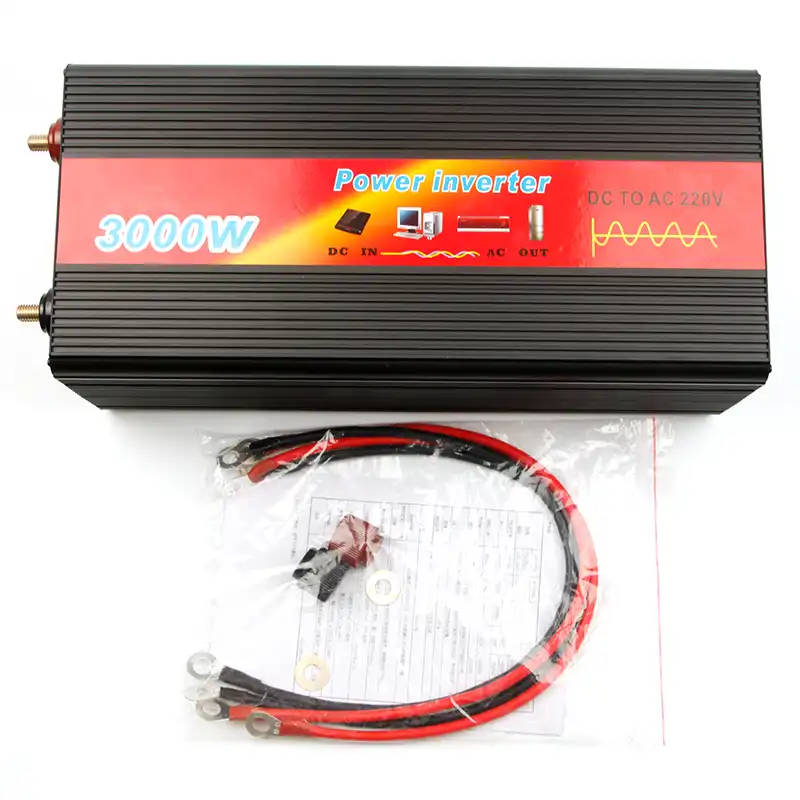 Car Inverter 3000W 24V 220V Pure Sine Wave Power Converter 12 24 2000 3000 DC 12V to AC 22