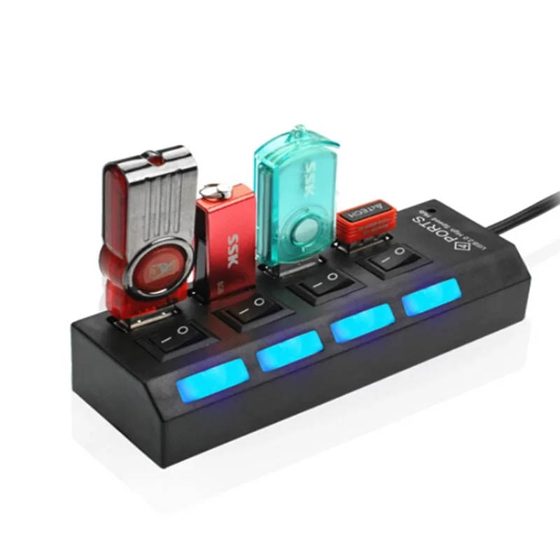 High Speed USB 2.0 Hub 4 Ports *Free Shipping