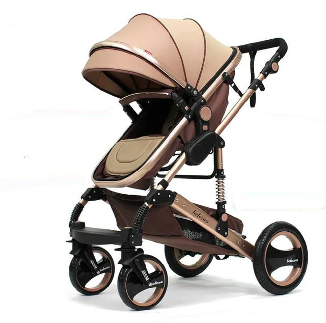 Baby Pram /Stroller - 2 Function Foldable Baby Pram (Khaki) belecoo brand