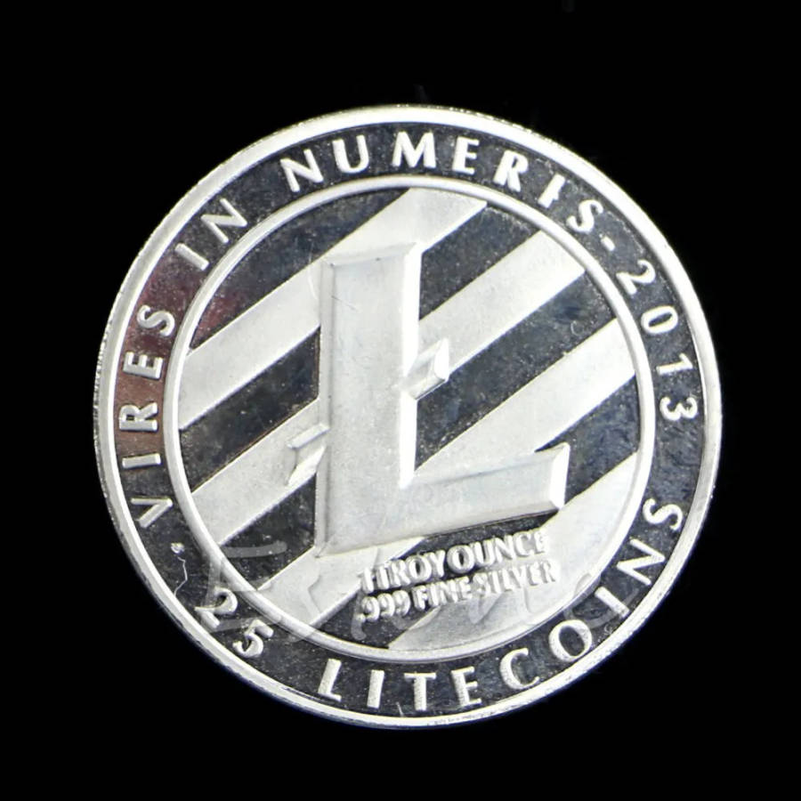 1 OZ Pure .999 Silver Plated 25 LTC Litecoin Vires in Numeris Medallion Coin New