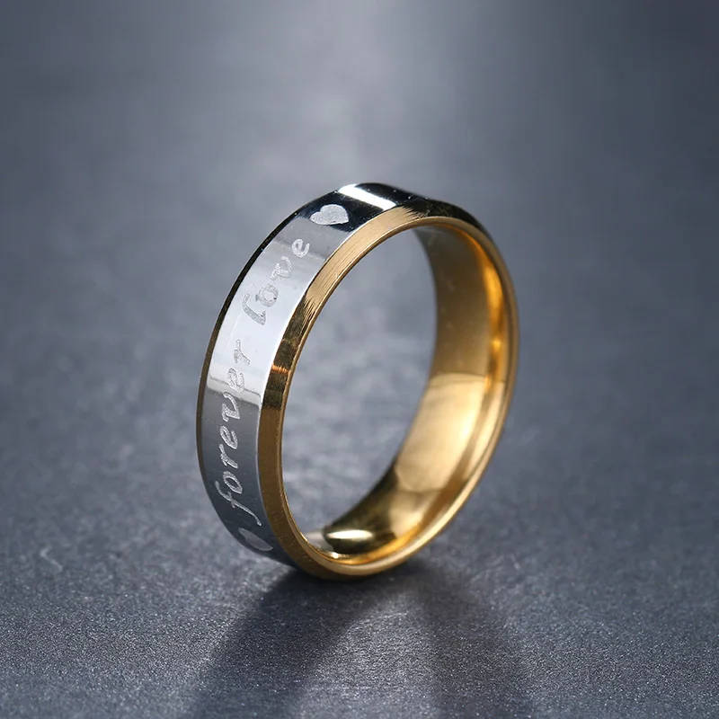 GENUINE STAINLESS STEEL Ring Forever Love Size 10 - DO NOT FADE