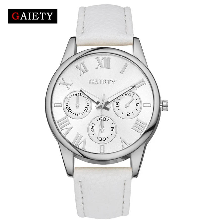 Women Leather Dress Watch.