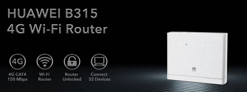 HUAWEI B315 4G LTE Wifi Modem Wireless Router (uses SIM card) OPEN TO ALL NETWORKS
