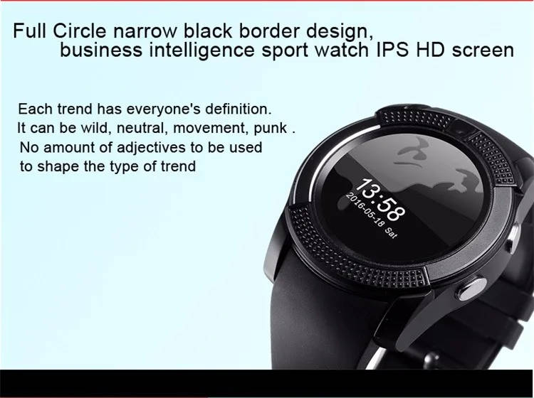 V8 Smartphone Touch Screen Bluetooth Smart Watch