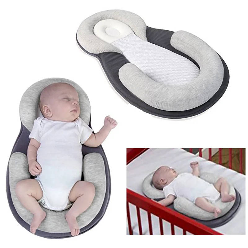 Portable Baby Positioner Pillow Crib Nursery Travel Folding Toddle Bed Bag