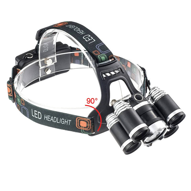 5 Led Bulbs Flashlight Head Rechargeable