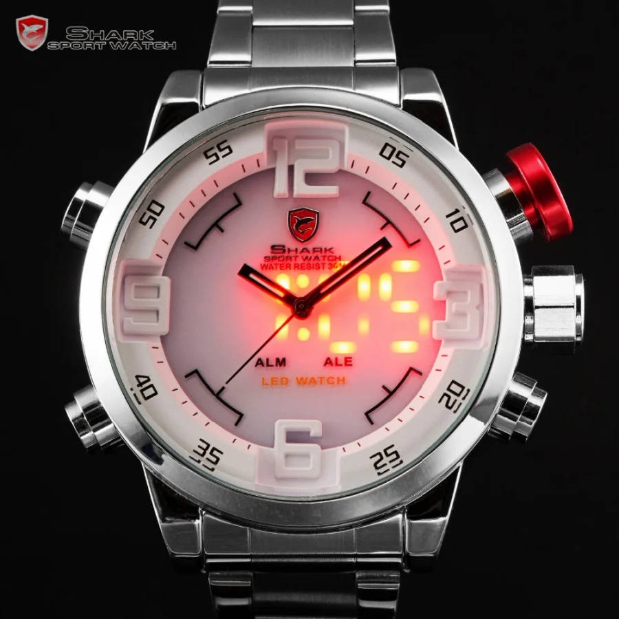 SHARK The Hammerhead shark Dual Analog/Digital Dual Movement 50MM Watch BRAND NEW