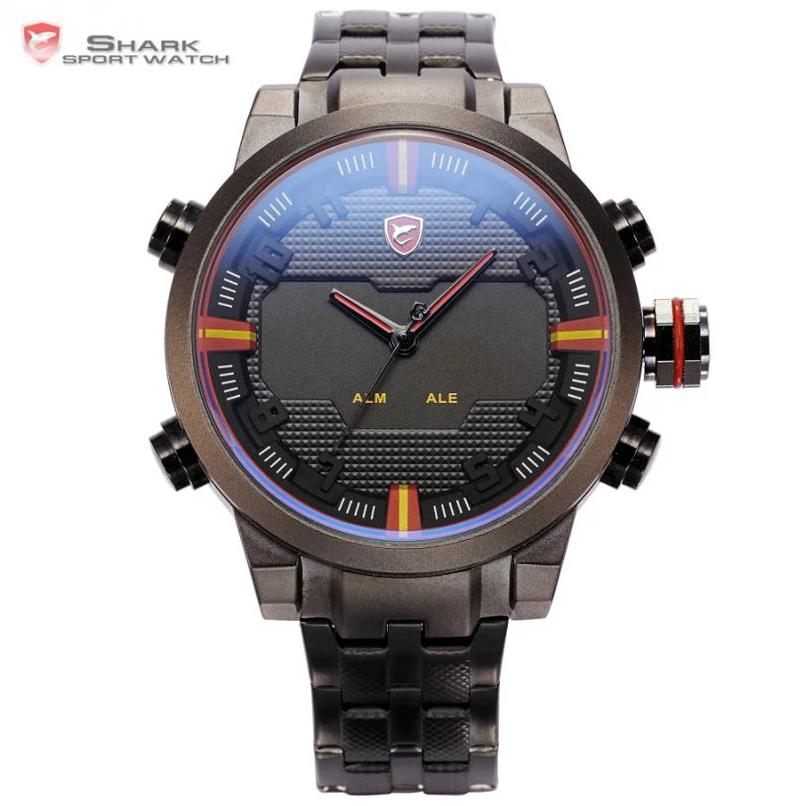 SHARK The Sawback shark Dual Analog/Digital Dual Movement 50MM Watch BRAND NEW