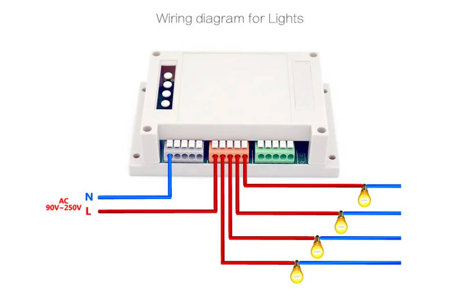Sonoff 4CH Automation Modules WIFI Switch Smart  Wireless On/Off Remote Control Switches 10A/2200W