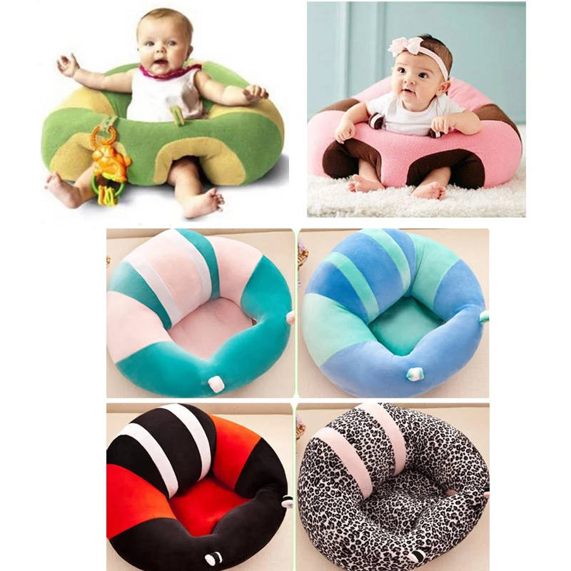 Round Plush Baby Seat Support Infant Learn to Sit Sofas Play Game ...