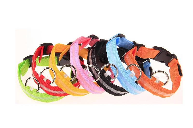LED Glowing Dog Collars for After Dark.