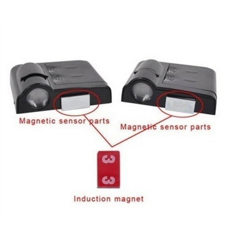 2 Pcs Wireless Car Door Led Welcome Laser Projector Logo Light Ghost Shadow Light Lamp Logos