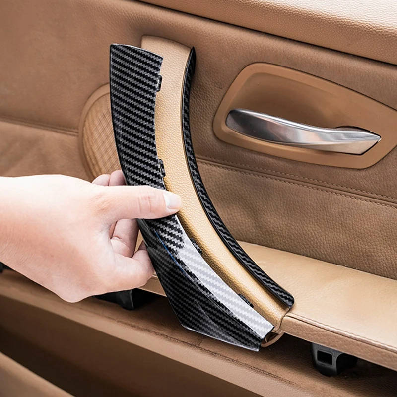 6Pcs Car Inner Door Handle Cover Trim Pull Grab Panel Handle for-BMW 3 Series E90 E91 2005-2012