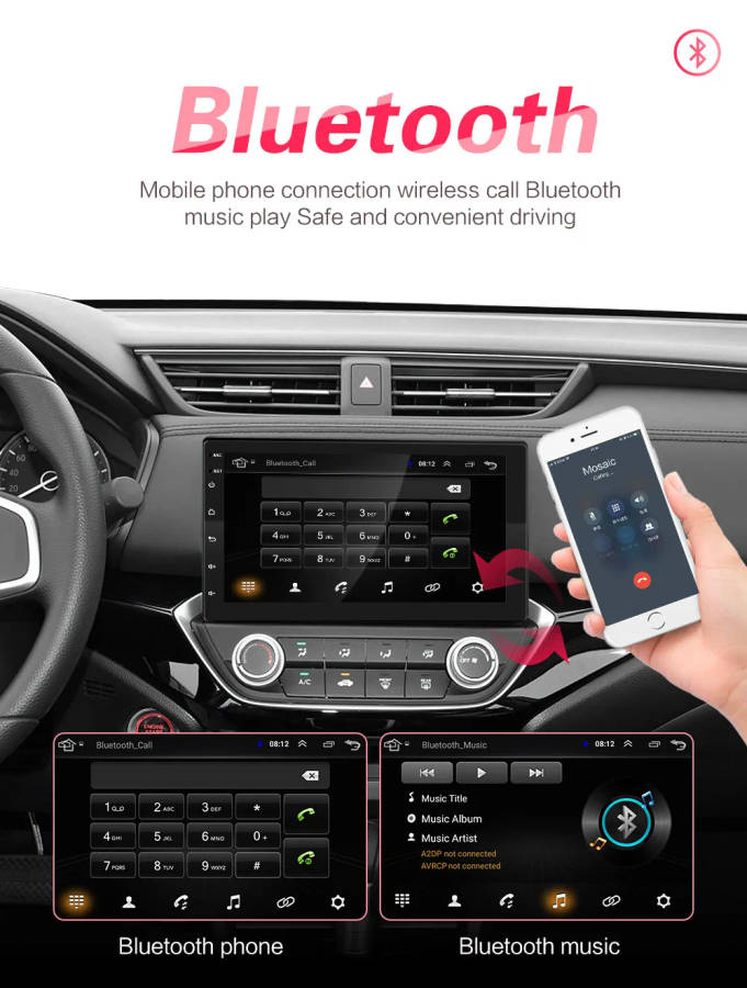 2 Din Android 8.1 Car Radio multimedia Player Universal GPS Navigation Bluetooth WiFi 2din